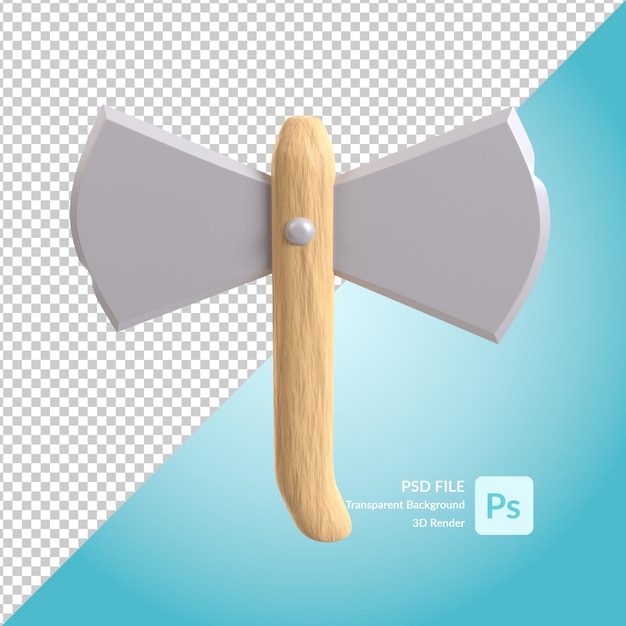 PSD hache rendu 3d illustration