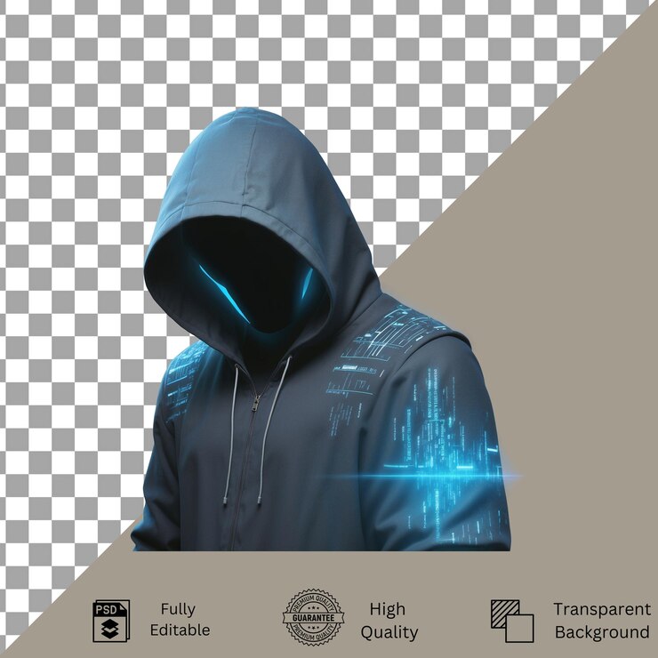 PSD hacker con capucha