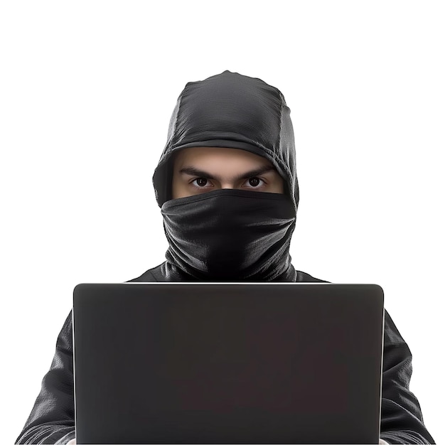 Hacker con una computadora portátil