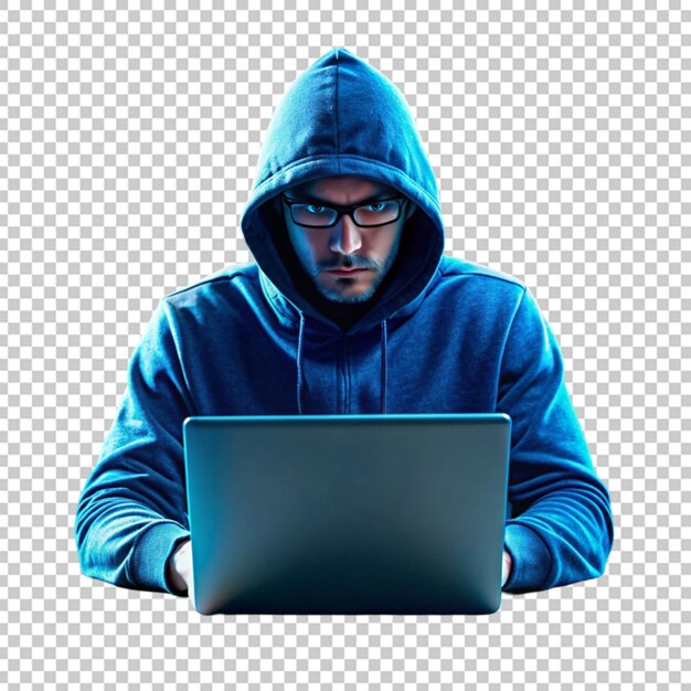 PSD hacker mit laptop