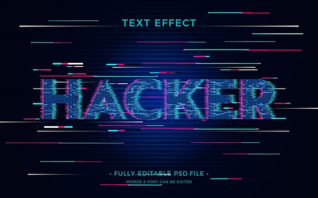 PSD hacker-texteffekt