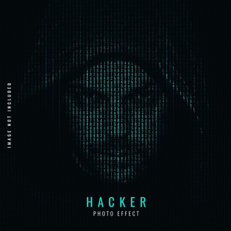 PSD hacker-typografie-porträt-effekt