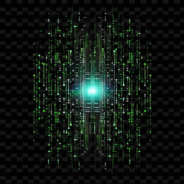 Hacking borderline design neonlinien stil binärcode design png y2k formen transparente lichtkunst