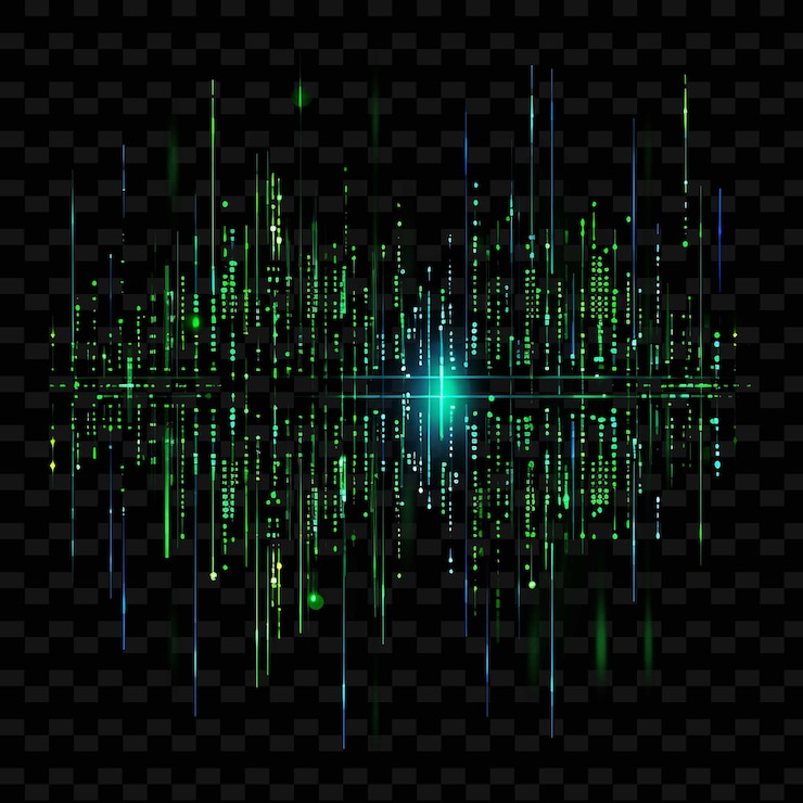 PSD hacking diseño límite estilo de líneas de neón diseño de código binario png formas y2k artes ligeras transparentes