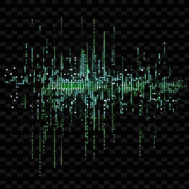 Hacking Diseño límite Estilo de líneas de neón Diseño de código binario PNG Formas Y2K Artes ligeras transparentes