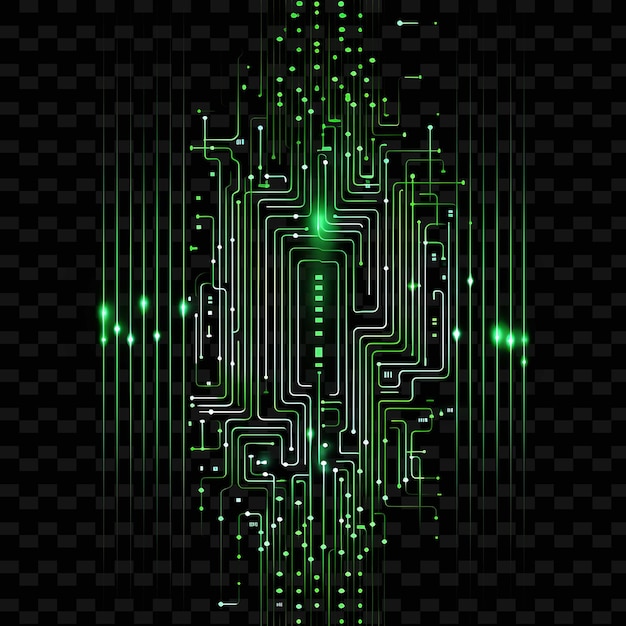 PSD hacking matrix borderline design lignes néon style matrix cod png y2k formes transparent light arts