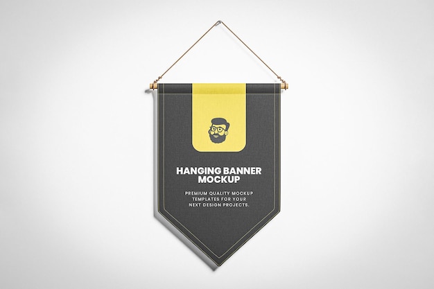 PSD hängendes banner-mockup