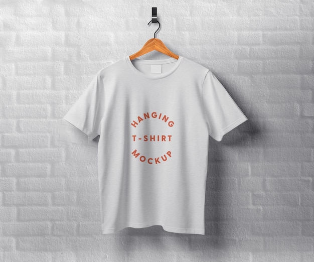 Hängendes T-Shirt-Mockup