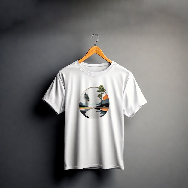 PSD hängendes t-shirt-mockup