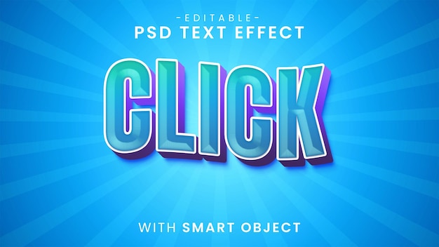 Haga clic en efecto de texto con efecto de texto psd