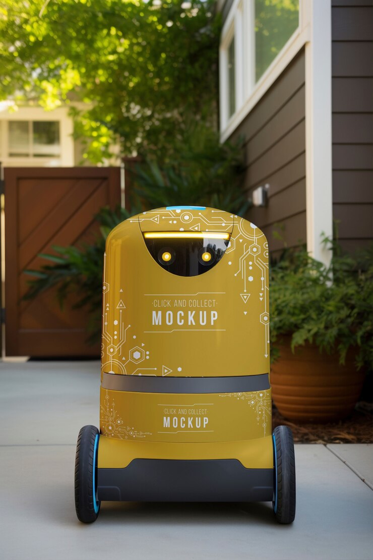 PSD haga clic y recopile el modelo del robot de entrega