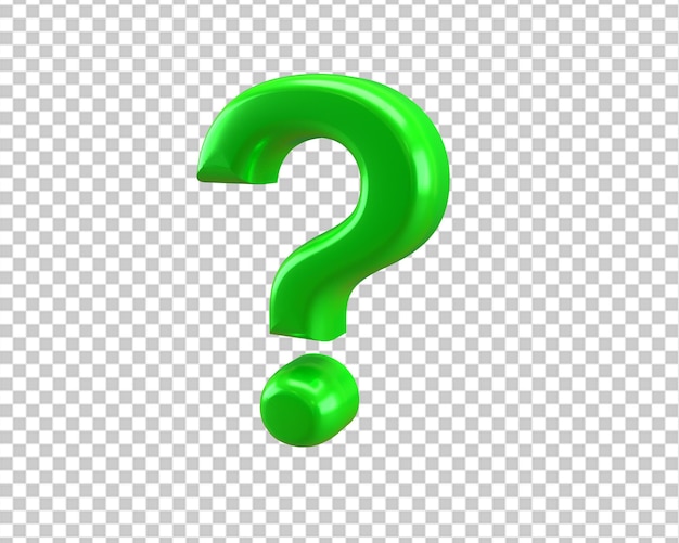 Haga una pregunta con el logotipo verde de la pregunta 3D
