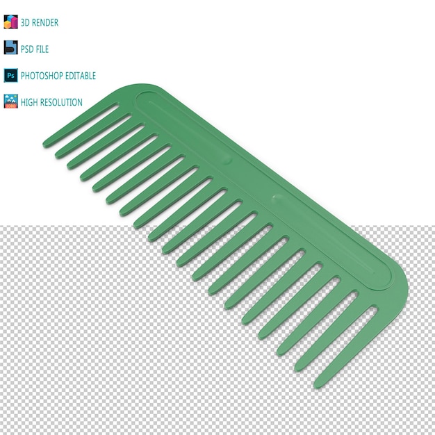 PSD hair comb 3d-rendering auf der psd