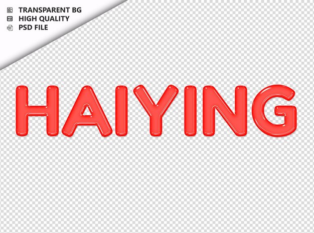 PSD haiyingmade from orange text with shadow transparent isolated