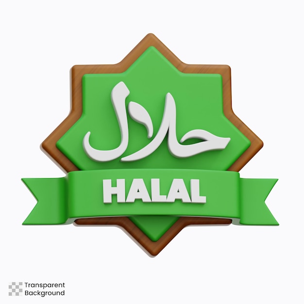Halal 3D-Ikonen-Illustration