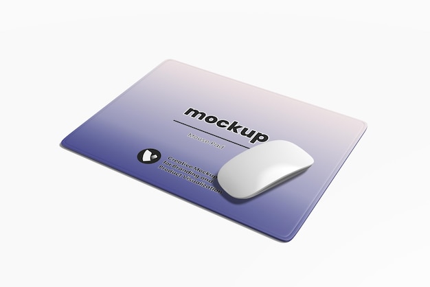 Halbe Ansicht des Mauspad-Mockups