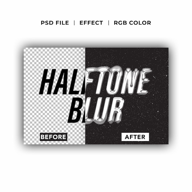 Halbtonunschärfe-Texteffekt