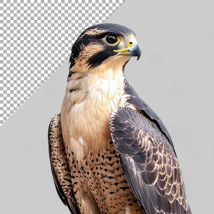 PSD el halcón es un animal con un fondo transparente.