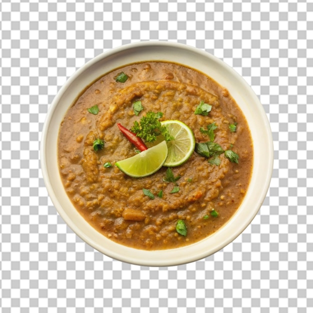 Haleem auf weißem hintergrund