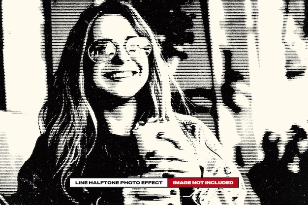 Halftone-Fotoeffektlinie