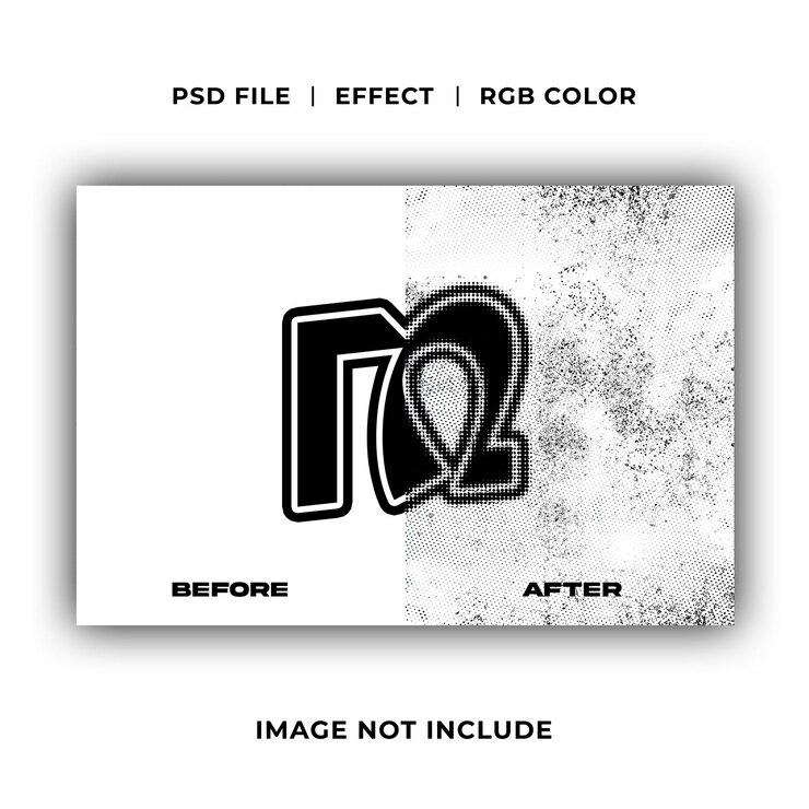 PSD halftone text effect