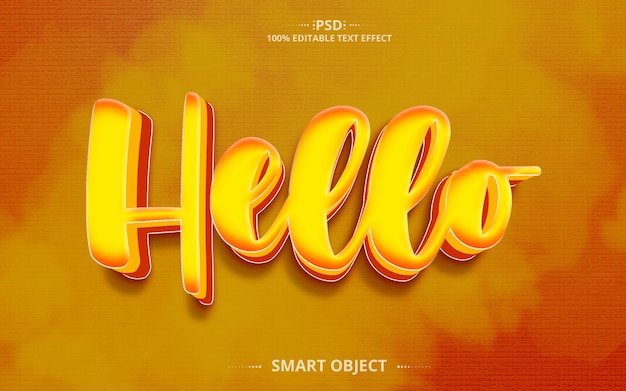 Hallo 3d best text effect design