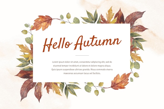 Hallo Herbst-Gruß-Vorlage