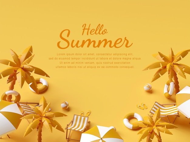 Hallo Sommer Designvorlage