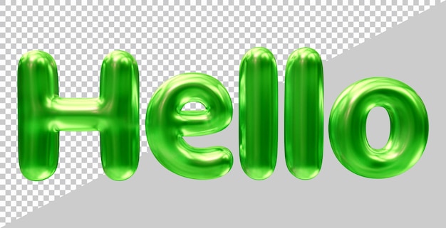 PSD hallo textdesign mit modernem 3d-effektstil