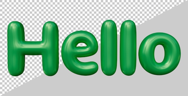 PSD hallo textdesign mit modernem 3d-effektstil