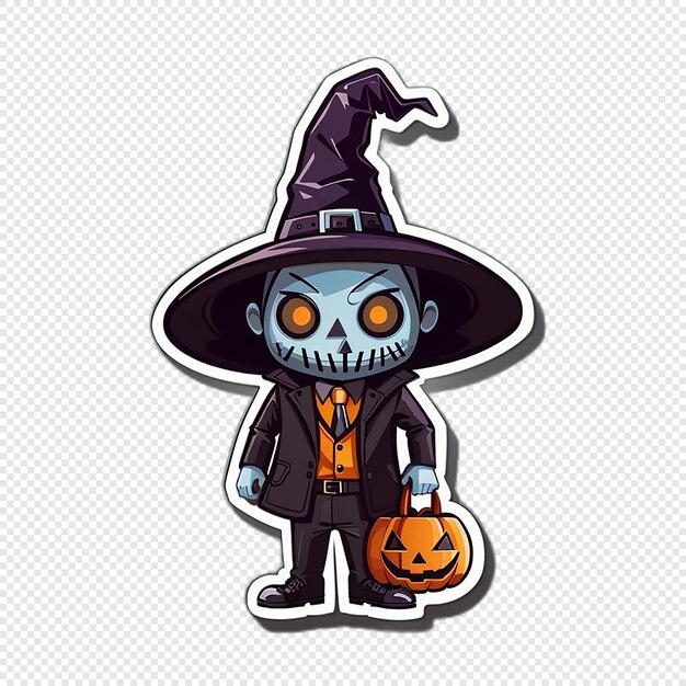 PSD halloween-aufkleberillustration