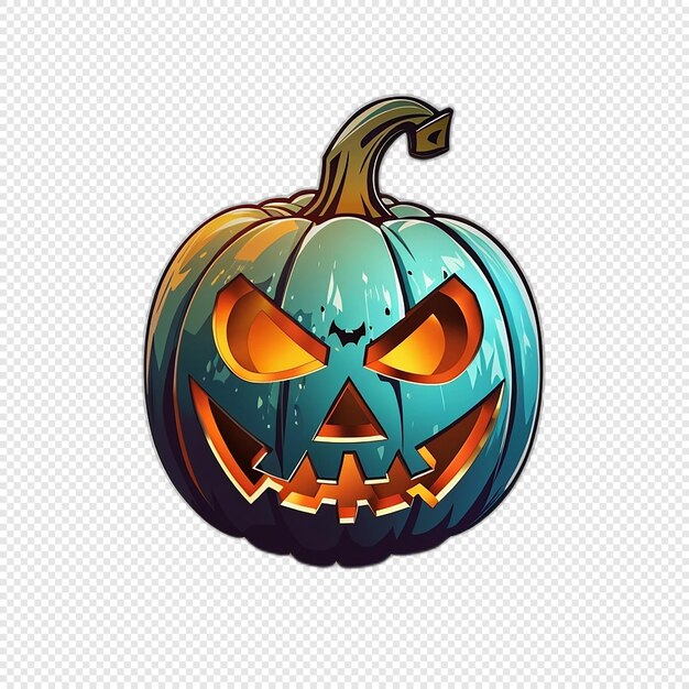 PSD halloween-aufkleberillustration