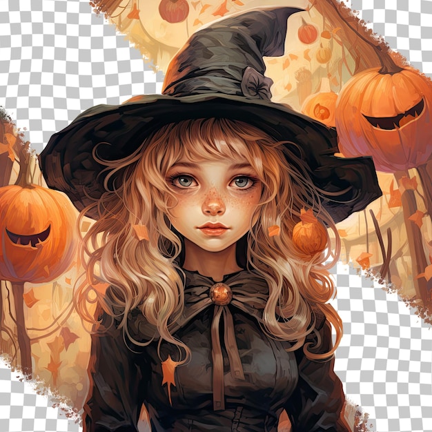 Halloween bereit zauberin transparenter hintergrund