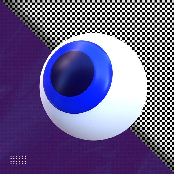 PSD halloween eye 3d illustration rendering
