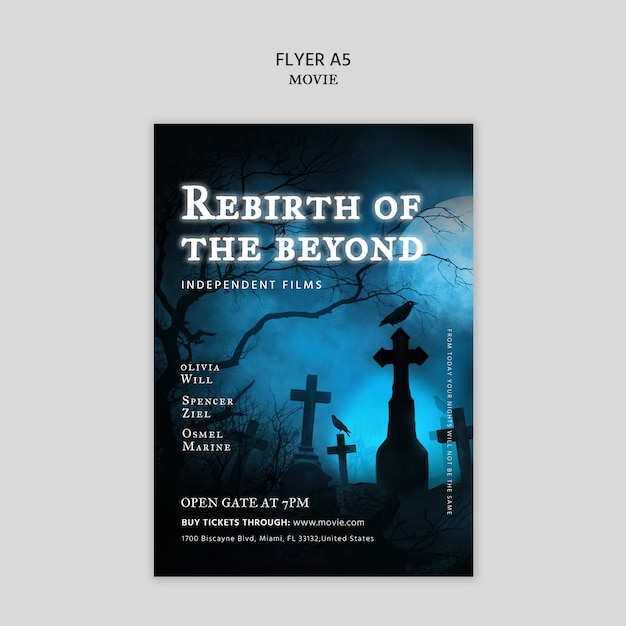 Halloween-Film-Flyer-Vorlage-Design