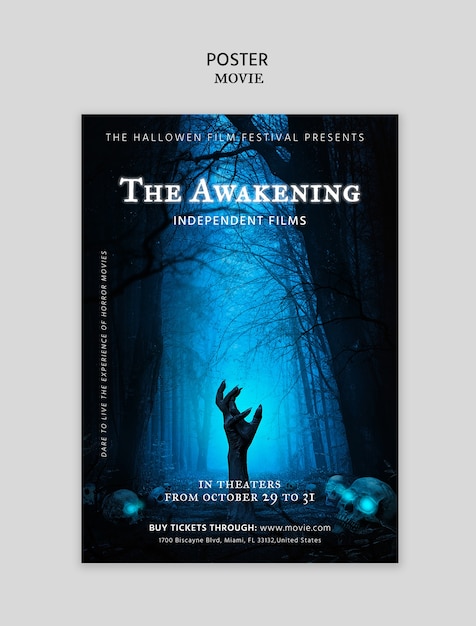 Halloween Film Poster Vorlage Design