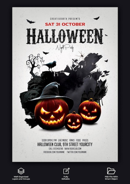 PSD halloween-flyer-design