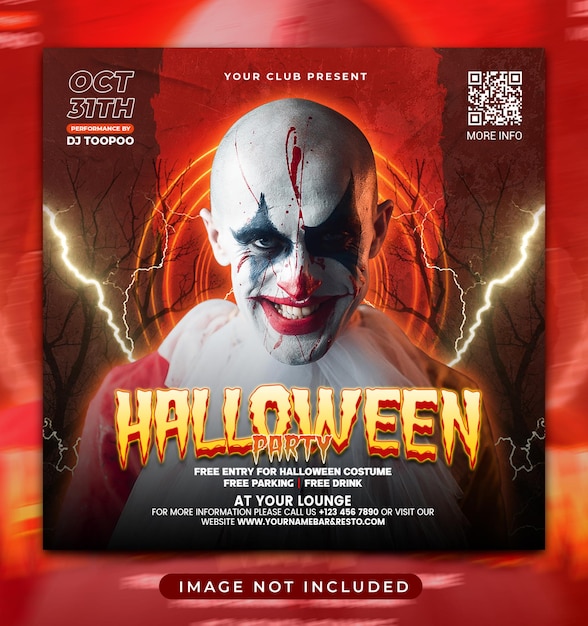 PSD halloween-flyer instagram-social-media-beitrag