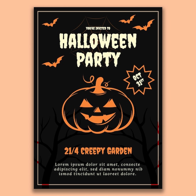 Halloween-Flyer-Vorlage kostenlos