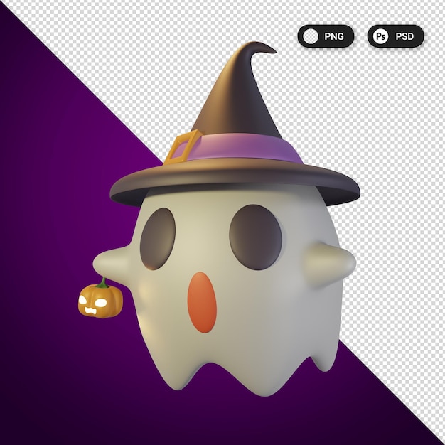 Halloween-ghost-ikonensatz 3d-rendering