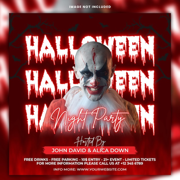 PSD halloween-nacht-party-flyer-design