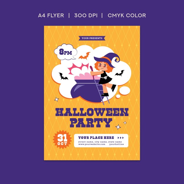 PSD halloween party flyer