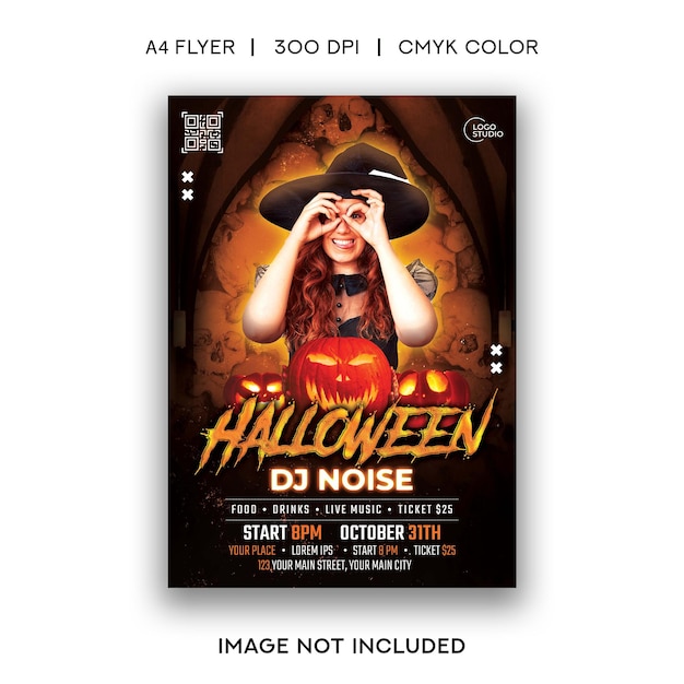 PSD halloween-party-flyer