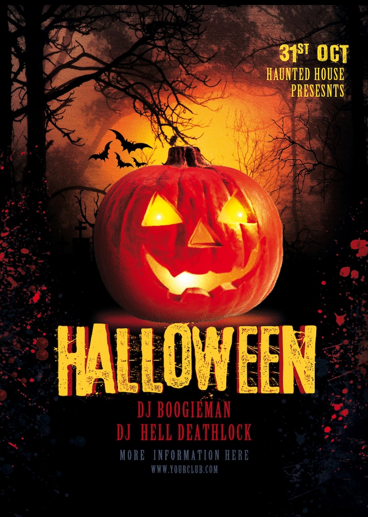 PSD halloween-party-plakat