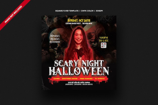 Halloween-Party-Quadrat-Flyer