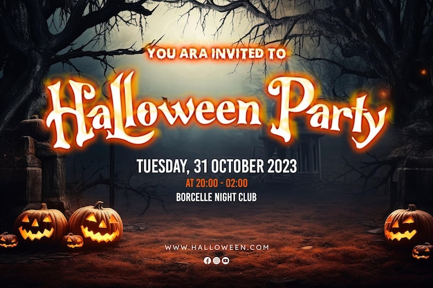 Halloween-party-social-media-plakatdesign