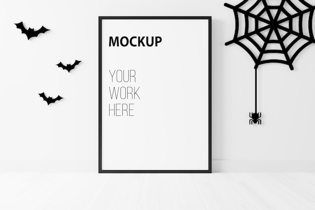 Halloween Photoframe MockupFrame Mockup3d Illustrazione