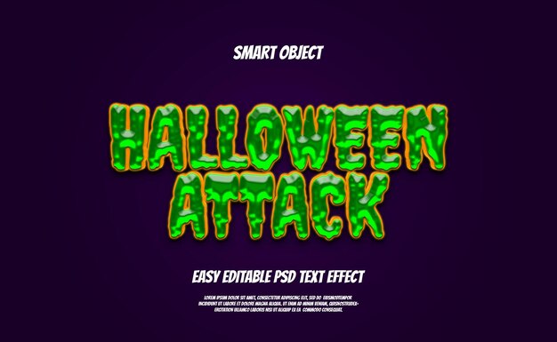 Halloween psd smart object einfach editierbarer texteffekt