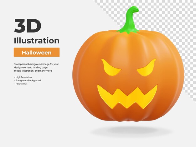 halloween pumpkin 3d icon halloween illustration