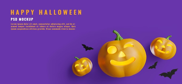 Halloween-Saison mit Kürbis3d-Rendering